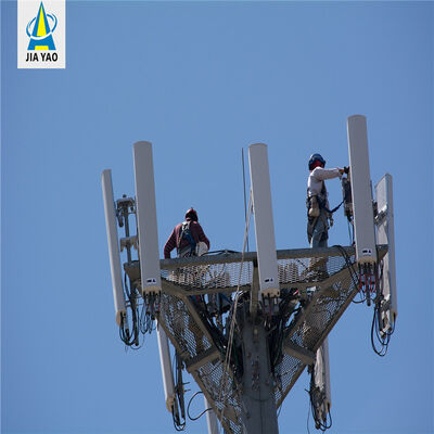 Monopole Tower self supporting telecom tower with steel grades Q235B Q235C Q235D and Q355B Q355C Q355D meeting EN 10025 standards