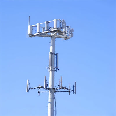 Monopole Tower torre de telecomunicações de aço concebida de acordo com as normas GB T 700 e GB T 1591, garantindo a integridade estrutural das telecomunicações