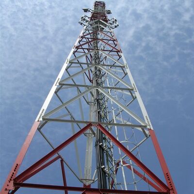 Ângulo de galvanização em aço com 3 pernas para telecomunicações GSM, estrutura de rádio, torre de auto-suporte para comunicação