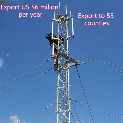 Torre de cabo de aço anti-areia e anti-corrosão de 20m-80m para comunicação e monitoramento em campos de petróleo e gás no deserto