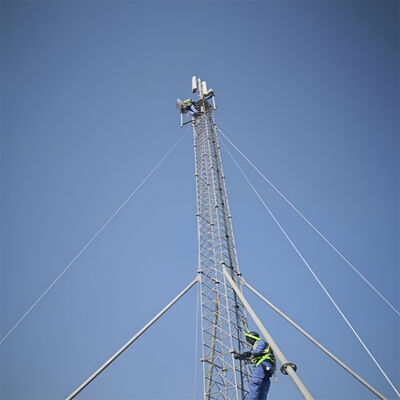 Torre de arame elétrico de alta estabilidade de 80 m-150 m para comunicação transfronteiriça de microondas de longa distância