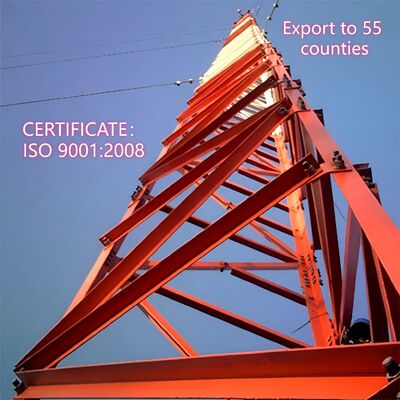 Torre de arame elétrico de alta estabilidade de 80 m-150 m para comunicação transfronteiriça de microondas de longa distância