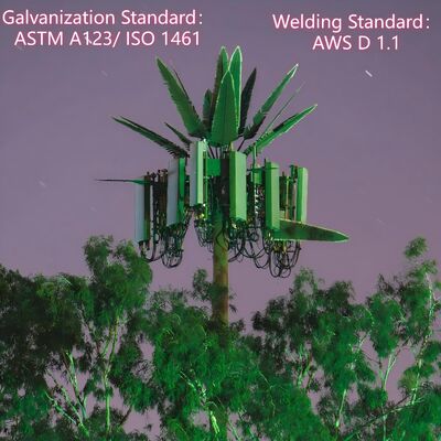 13 19 25M Área do parque Árvore Biônica Camuflada Aço Autossustentável ao ar livre 5G 4G Torre de Telecomunicações por Satélite