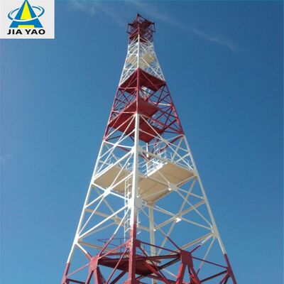 Torre de antena posta solar com mastro de telecomunicações de aço galvanizado alternativo de bateria 22 32 42M 4G 5G
