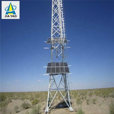 Torre de antena posta solar com mastro de telecomunicações de aço galvanizado alternativo de bateria 22 32 42M 4G 5G