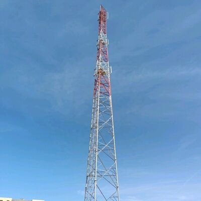 18 26 34M Aço tubular de 3 pernas galvanizado de baixa manutenção Torre de comunicação durável externa 5G 4G Wifi