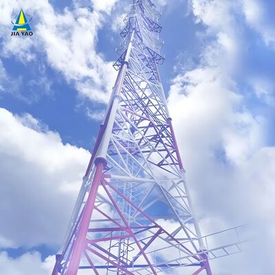 17 27 37M 3 Leg Tubular Galvanized Steel Multi Band Outdoor 5G 4G Microwave Tv Signal Communication Mast