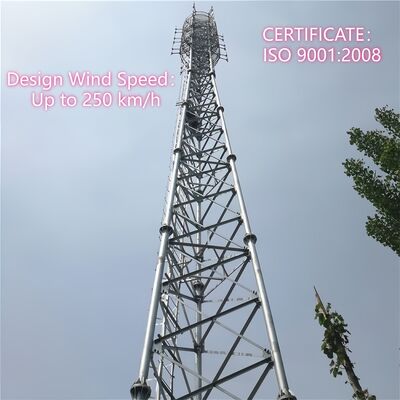 18 28 38M 3 Pernas Tubular Aço Galvanizado Multi Frequência Outdoor 5G 4G Wifi Torre de Comunicação de Transmissão de TV
