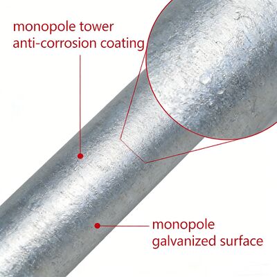 20 28 36M Paisagem Amigável Monopole Tubular Galvanizado Exterior 5G 4G Microondas Cidade Cênica Comunicação Mastro