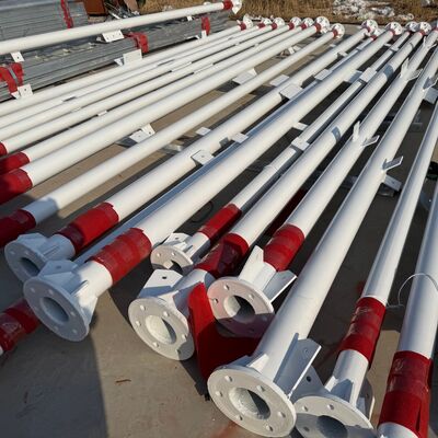 Estrutura galvanizada torre tubular de aço com 3 pernas de 40M adequada para aplicações de micro-ondas e observação de telecomunicações