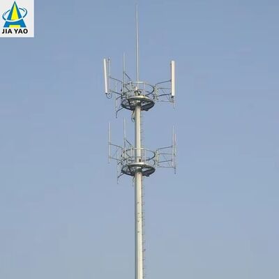 Torre de aço de comunicação monopolo 16 24 32M resistente ao vento para estação base urbana 5G