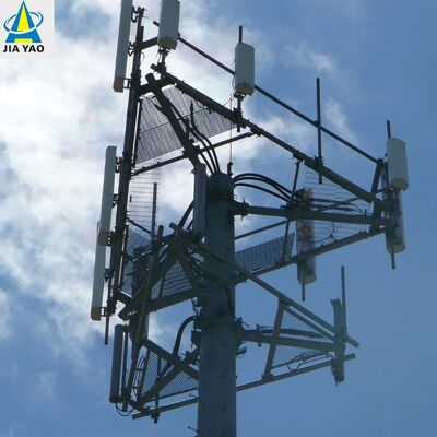 Torre de aço de comunicação monopolo 16 24 32M resistente ao vento para estação base urbana 5G