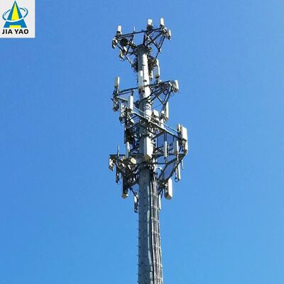 Torre de aço de comunicação monopolo 16 24 32M resistente ao vento para estação base urbana 5G