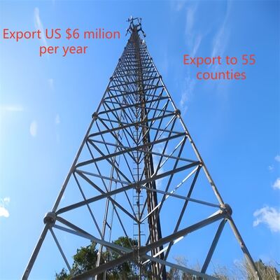 Estrutura de telecomunicações galvanizada de torre de aço tubular de 3 pernas projetada para longa vida ao ar livre 5G 4G Microondas1