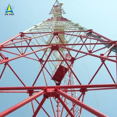 3 Legged Tubular IP67 Waterproof Galvanized Steel Telecommunication Tower For Offshore Marine Environment