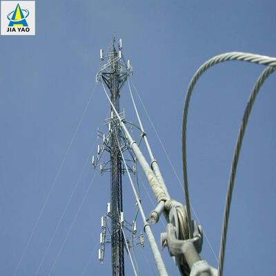A instalação fácil modular pré-fabricada feita sob encomenda da entrega rápida da torre de aço das telecomunicações do fio Guyed