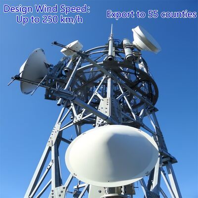 Vida útil longa do baixo custo de instalação da torre de aço eficaz na redução de custos angular das telecomunicações de 3 pés