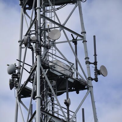 3 Leg Tubular Solar Powered Telecommunication Tower Off-Grid Hybrid Power For Remote Rural Area