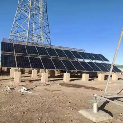 15 22 38M Torre de telecomunicações de treliça solar angular fora da rede com 4 pernas com aço galvanizado e bateria reserva para comunicação de emergência