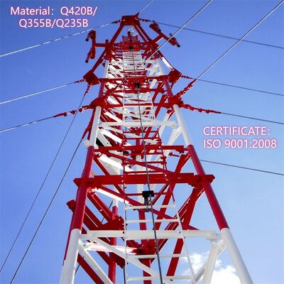 estrutura estável da torre de fio Guyed de 20M 30M para a estação base urbana das telecomunicações