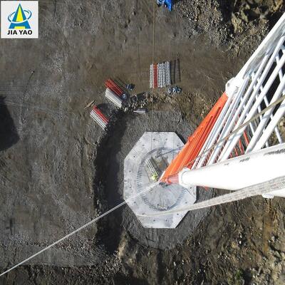 estrutura estável da torre de fio Guyed de 20M 30M para a estação base urbana das telecomunicações