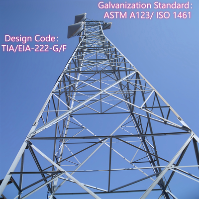 Iso equipado com pernas da torre da antena de 40M Corrosion Proof 4 certificado para a infra-estrutura das telecomunicações