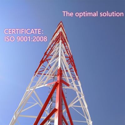 Torre de aço equipada com pernas de ângulo de 3 ângulos galvanizada por mergulho quente eficaz na redução de custos para 5G rural