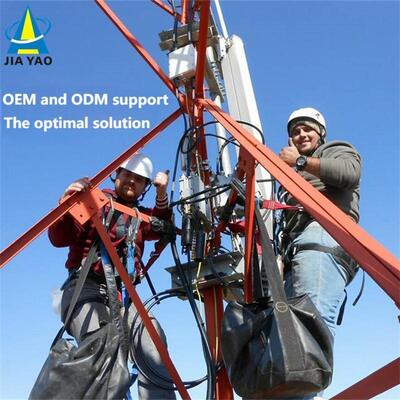estojo compacto equipado com pernas resistente à corrosão da torre da antena de 3 ângulos de 40M para uso estreito do local