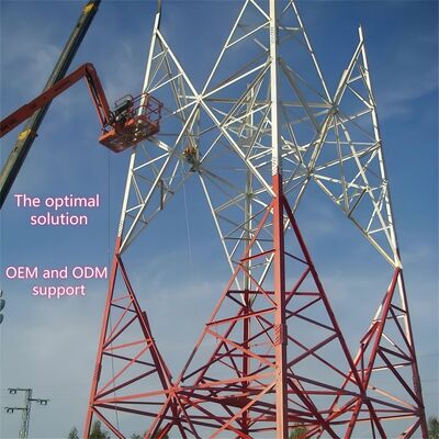 45M 48M 60M Galvanized Steel 4 Legged Antenna Tower For Campus Wide Communication