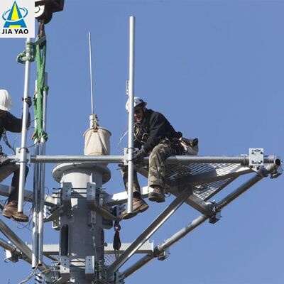 A resistência alta do vento da torre modular Monopole de 27M projetou a cobertura densa urbana da área 5G estrutura de aço galvanizada por imersão a quente