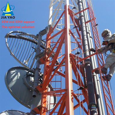 torre de aço equipada com pernas do ângulo da proteção contra raios 3 de 46M para a estação base do parque industrial 5G