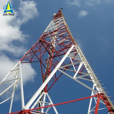 torre de aço equipada com pernas do ângulo da proteção contra raios 3 de 46M para a estação base do parque industrial 5G