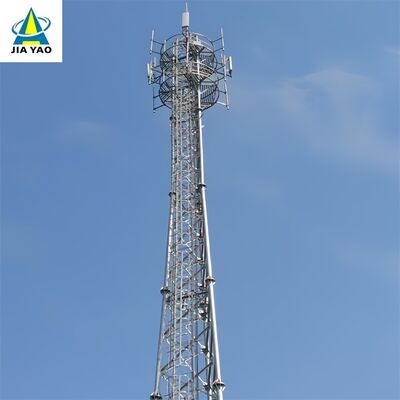 projeto lustroso revestido da torre das telecomunicações de 3 tubos do pó de 48M para o distrito financeiro