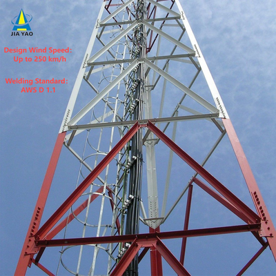 torre equipada com pernas das telecomunicações da prova 3 de 54M Rust para a expansão agrícola do sinal da zona