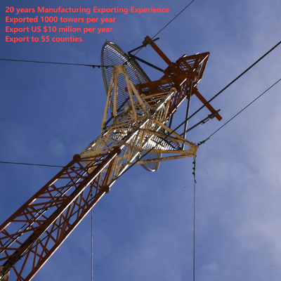 42 desenvolvimento rápido de aço da torre de antena Q355 de 45M para telecomunicações remotas da mina