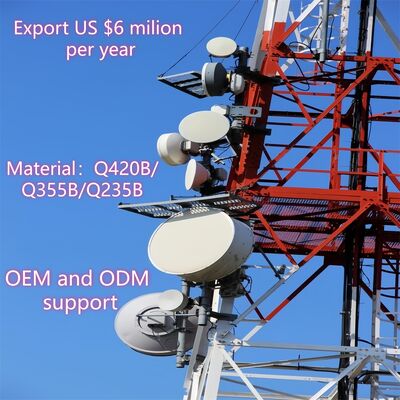 torre de aço equipada com pernas do ângulo de 20M 30M 40M 4 para a base urbana do cinturão verde 5G