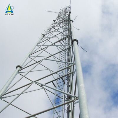 vibração 76Meter de umedecimento de 46m 58m 68m torre de telecomunicações de 3 tubos para o quadrado da estação rodoviária