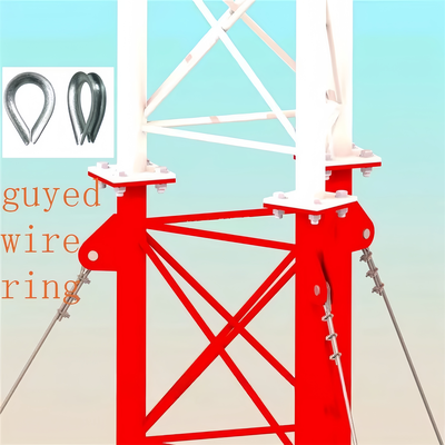 35 42 48M Torre Guyed galvanizada por imersão a quente para rede de telecomunicações da região de Gobi