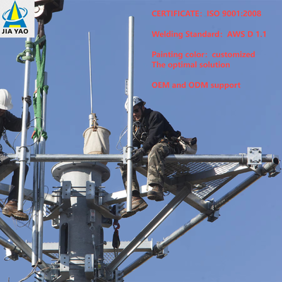 30m 100ft Hot Dip Galvanized Steel Monopole Telecommunication Tower for 4G 5G GSM Antenna Mast