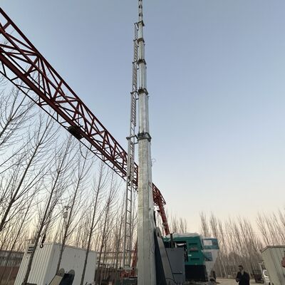 Torre de mastro de aço telescópica portátil de 12 a 25 m para estação base móvel e vigilância temporária de eventos com sistema de elevação elétrica e base de implantação rápida