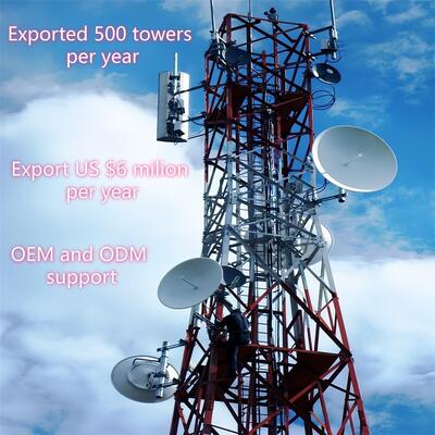 Torre de comunicação de aço angular com pernas de grau sísmico ANSI/TIA-222 Mastro de treliça padrão para instalação de antena de rádio e TV