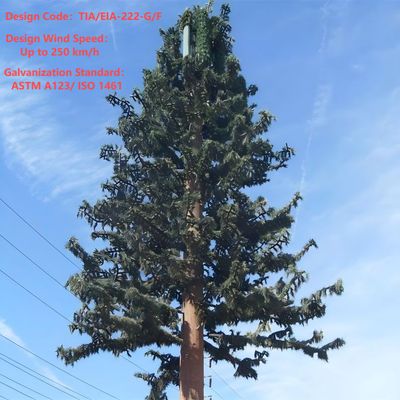 Torre biônica camuflada ecológica de pinheiro para rede sem fio 5G Integração estética Fábrica de mastro de comunicação de palmeira biônica
