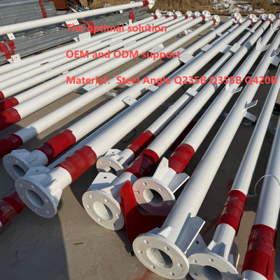 Torre de treliça de aço tubular de 3 pernas resistente para comunicação de área de mineração remota Estação base 4G 5G Q345B Mastro resistente ao vento galvanizado por imersão a quente