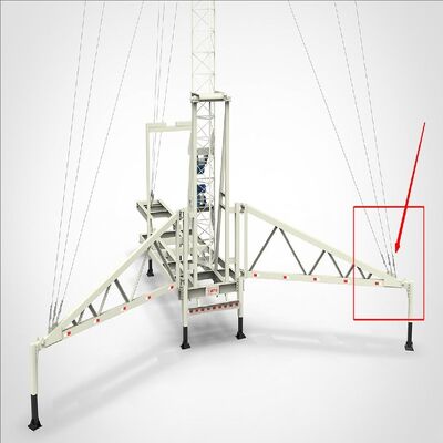 Mastro de aço telescópico portátil para estação base móvel de implantação rápida e vigilância de emergência com sistema de elevação de nível industrial e base estabilizada