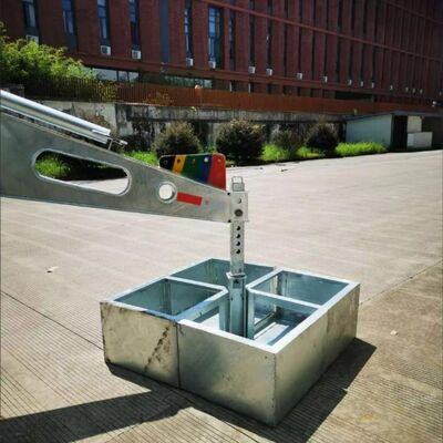 Mastro de aço telescópico portátil para estação base móvel de implantação rápida e vigilância de emergência com sistema de elevação de nível industrial e base estabilizada