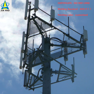 Torre Monopole de Telecomunicações de Nível Industrial de 20m-40m com Escada de Escalada Interna e Plataforma de Manutenção para Estação Base de Cidade Inteligente Urbana