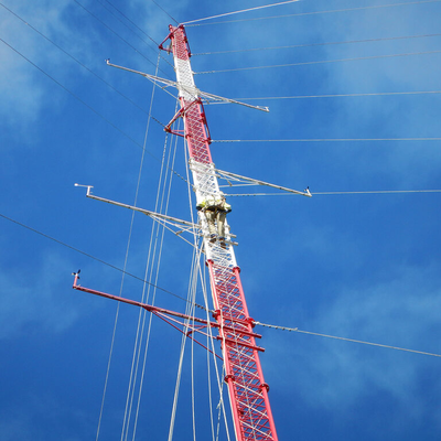 Torre de anemômetro de alta resistência com treliça de 60m-100m com montagens de sensor multinível para avaliação de recursos de parques eólicos