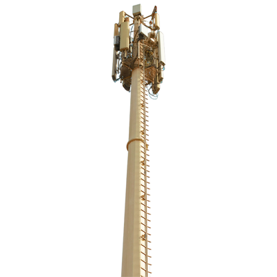 Torre de aço monopolo autoportante Torre de pólo de comunicação tubular de alta resistência Q235B galvanizado por imersão a quente para suporte de local de antena de rede sem fio urbana