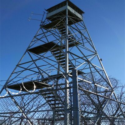 Torre de Vigia de Aço Galvanizado Torre de Segurança Torre de Monitoramento Estrutura Treliçada para Prevenção de Incêndios Florestais e Suporte de Observação de Alta Altitude