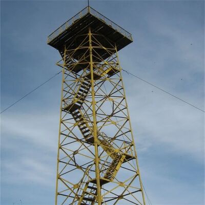 Torre de Vigia de Aço Galvanizado Torre de Segurança Torre de Monitoramento Estrutura Treliçada para Prevenção de Incêndios Florestais e Suporte de Observação de Alta Altitude
